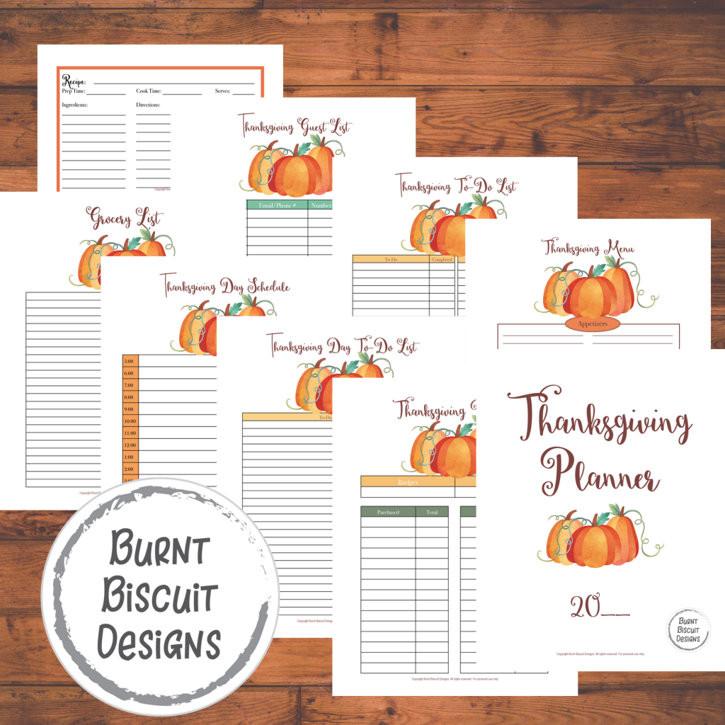 Thanksgiving Planner Printable to Plan Thanksgiving Dinner