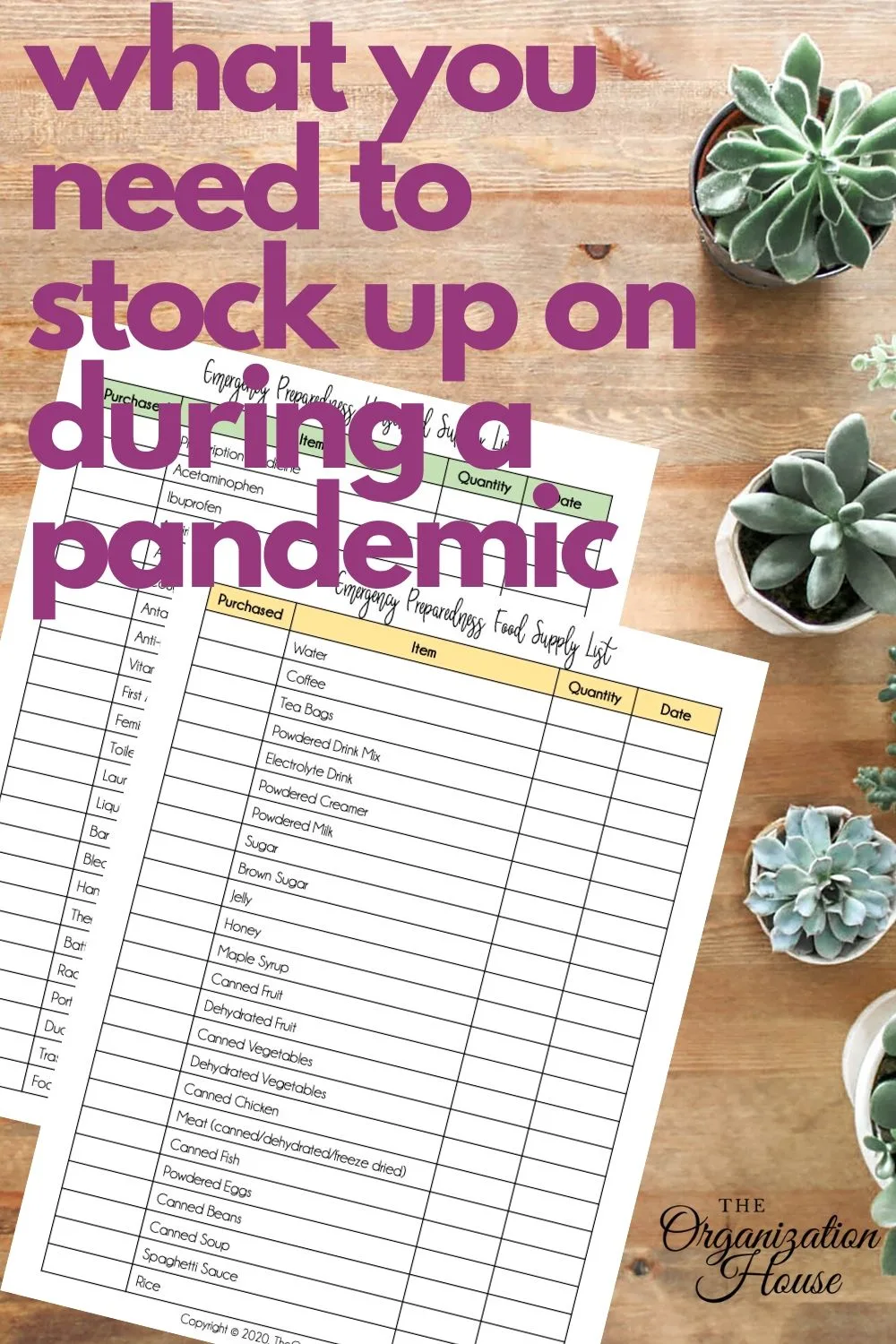 What you need to stock up on during a pandemic - The Organization House