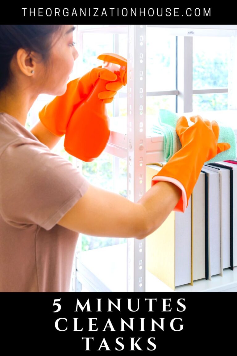 Simple Clean Task 5 Minute Cleaning Tasks - The Organization House
